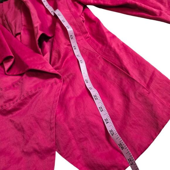 Lafayette 148 New York size 14 Hot Pink Asymmetrical Jacket Blazer xl - Picture 9 of 11